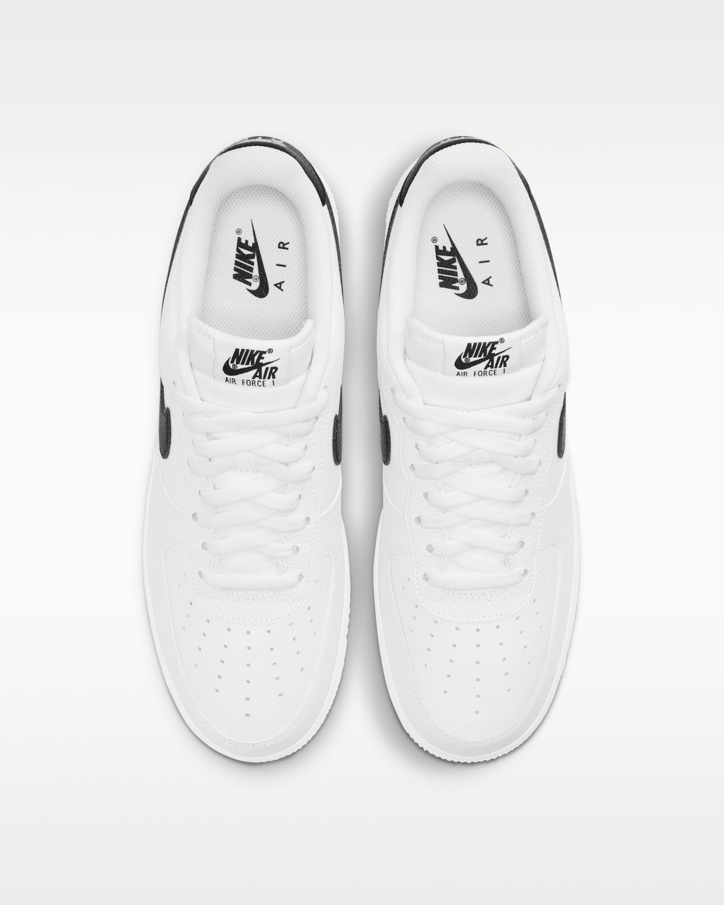 Air Force 1_Men’s White & Black Low-Top Sneakers | Stylish Casual Street Shoes