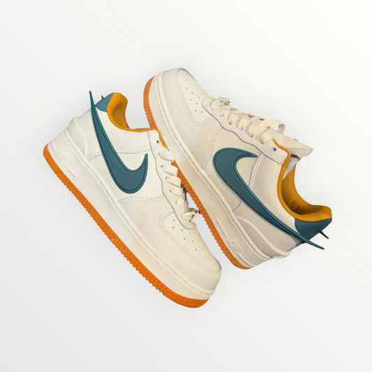 Ambush Premium White & Teal Casual Sneakers for Men