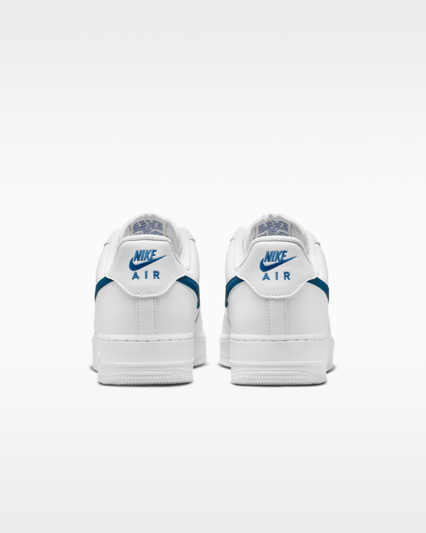 Air Force_1,07_Men’s White & Blue Classic Low-Top Sneakers | Casual Everyday Shoes