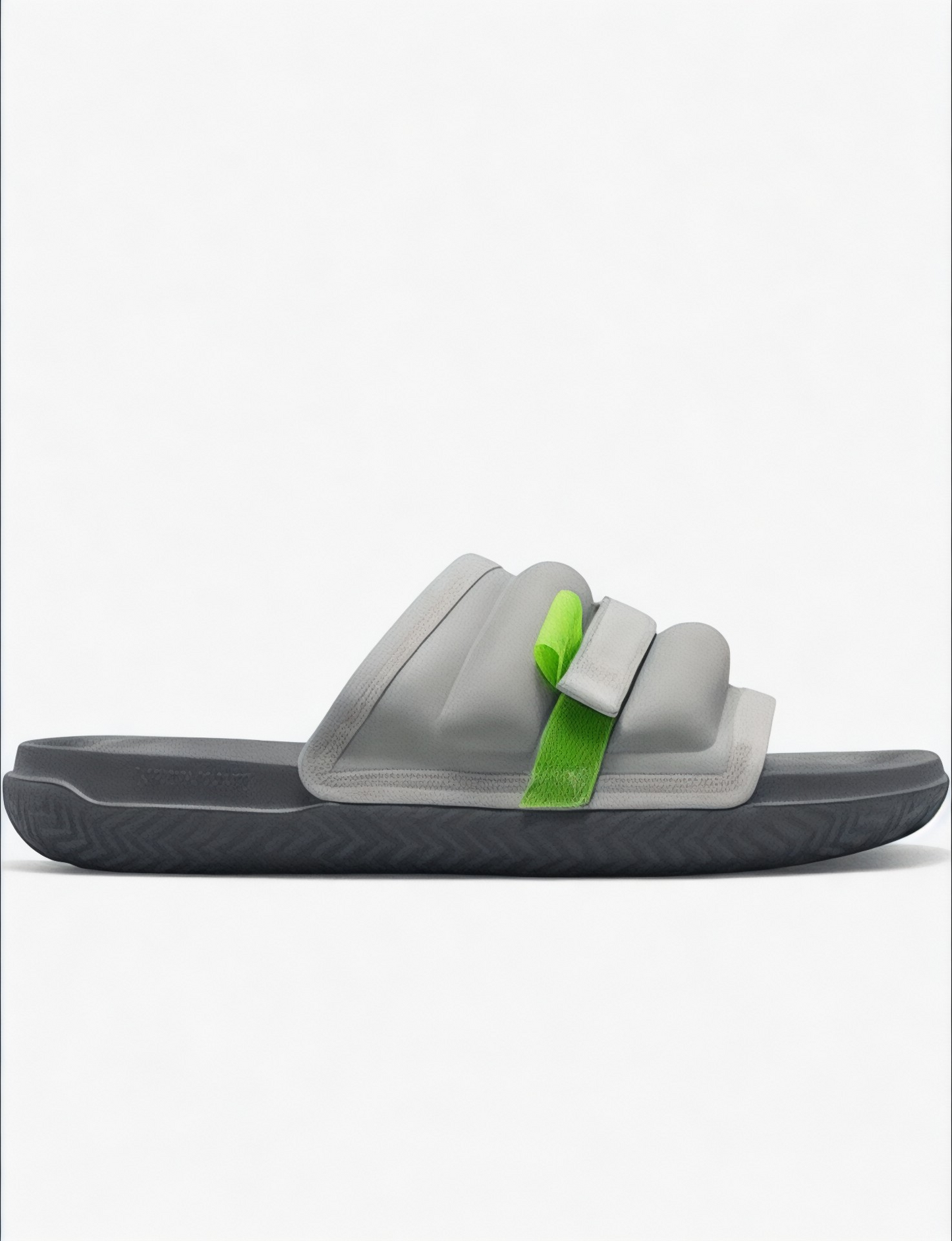 Men’s Premium Comfort Slides | Lightweight Anti-Slip Casual Slippers (Grey & Neon Design)