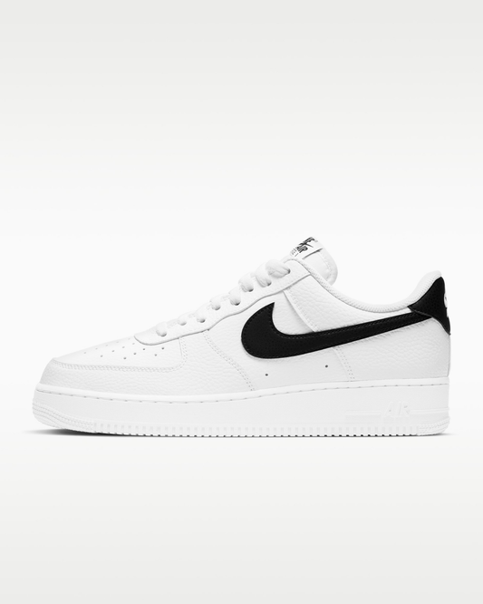 Air Force 1_Men’s White & Black Low-Top Sneakers | Stylish Casual Street Shoes