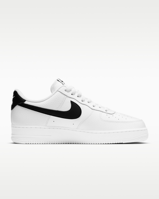 Air Force 1_Men’s White & Black Low-Top Sneakers | Stylish Casual Street Shoes