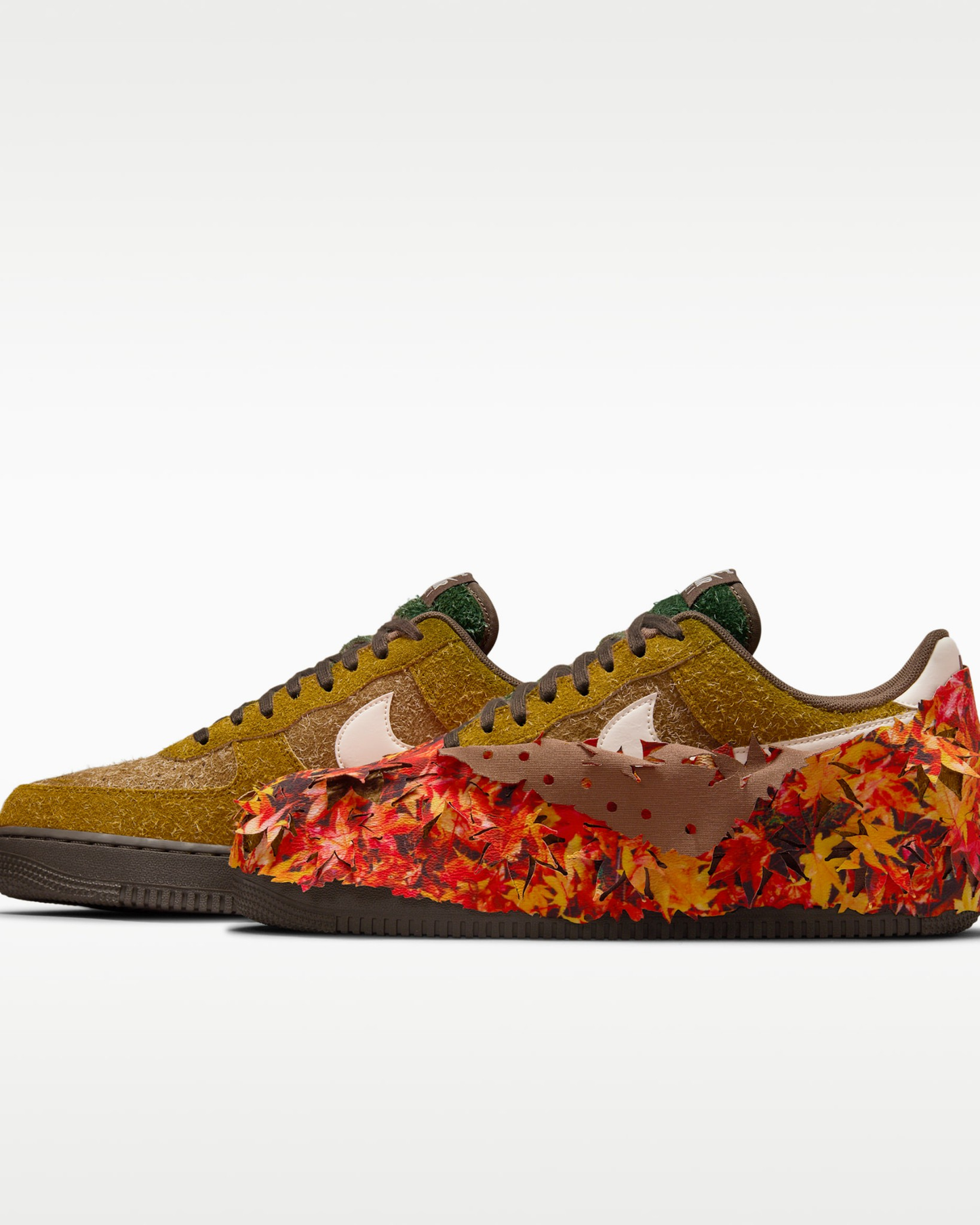 Men’s Autumn Leaf Print Sneakers | Stylish Casual Designer Low-Top Shoes